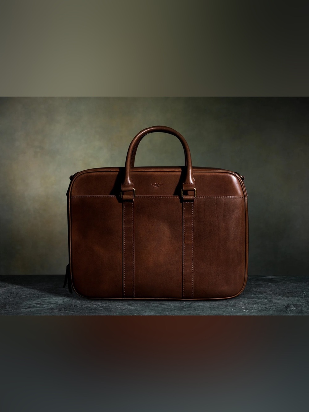 Satchel and Page Executive Briefcase in Brown